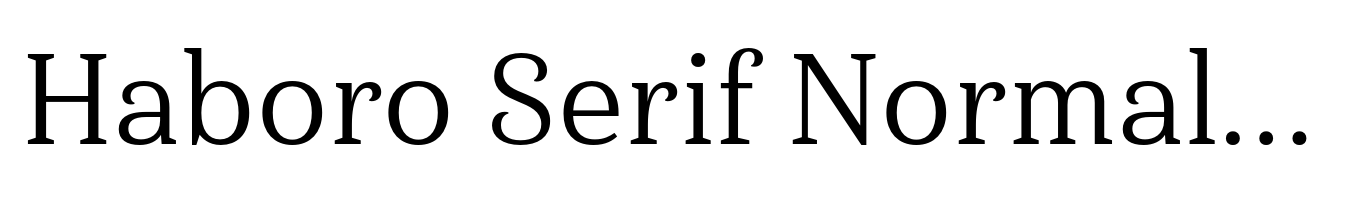 Haboro Serif Normal Regular